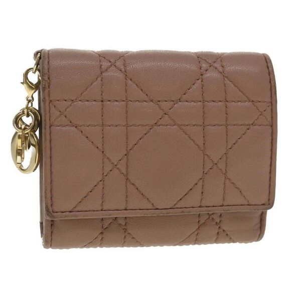 Christian Dior Wallet Lamb Skin Pink - Picture 1 of 15